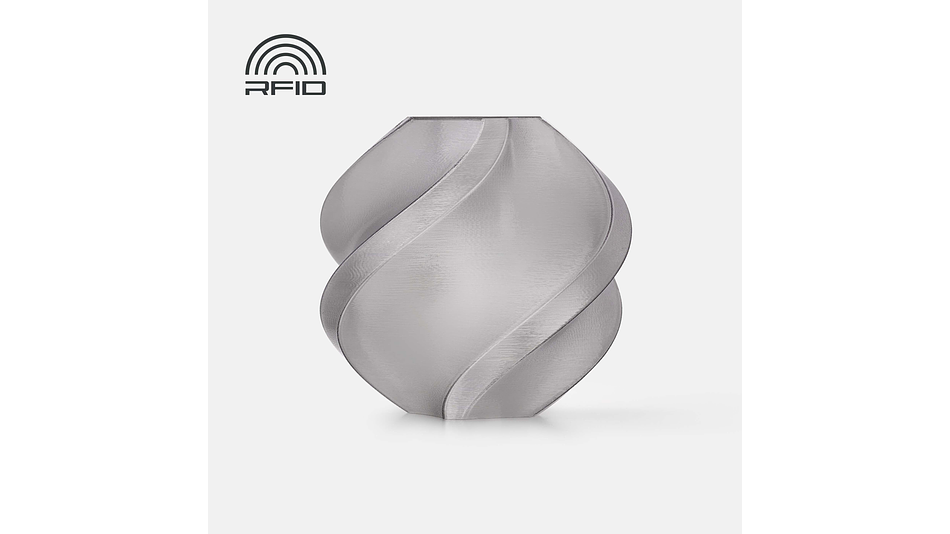 Filamento PETG Gris Transparente Refill 1kg BAMBU LAB | Filamentos 1