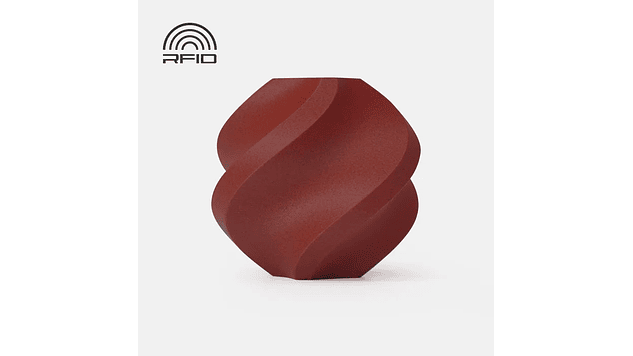 Filamento PETG Fibra de Carbono Rojo Ladrillo Carrete Reutilizable 1kg Bambu Lab | Filamentos 1