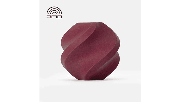 Filamento PLA Fibra de Carbono Burdeo Carrete Reutilizable 1kg Bambu Lab | Filamentos 1