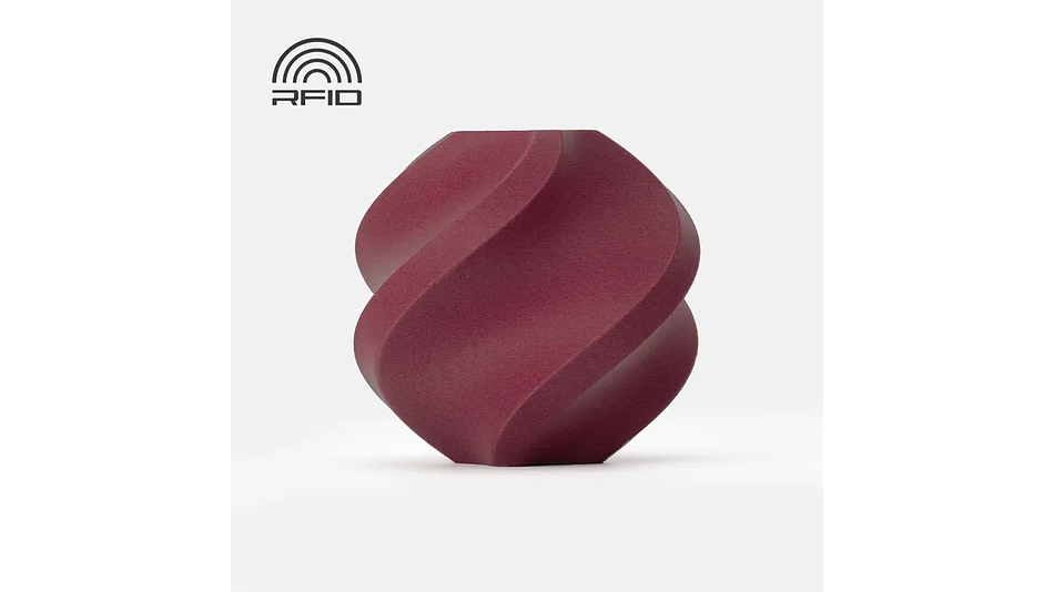 Filamento PLA Fibra de Carbono Burdeo Carrete Reutilizable 1kg Bambu Lab | Filamentos 1