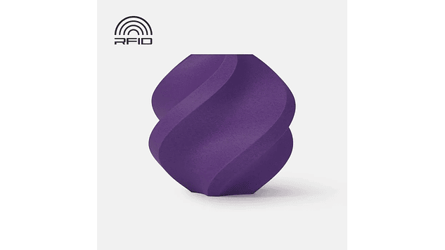 Filamento PLA Fibra de Carbono Morado Iris Carrete Reutilizable 1kg Bambu Lab | Filamentos 1