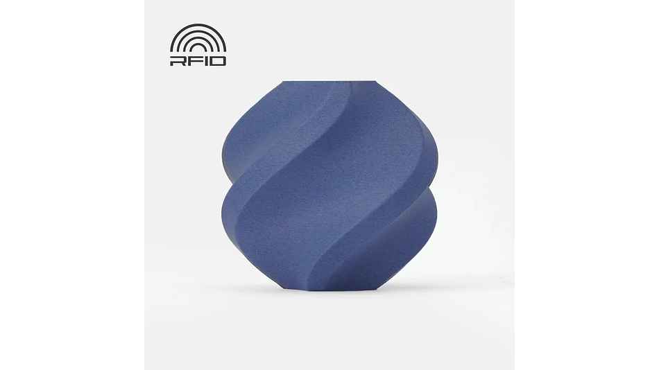 Filamento PLA Fibra de Carbono Azul Jeans Carrete Reutilizable 1kg Bambu Lab | Filamentos 1