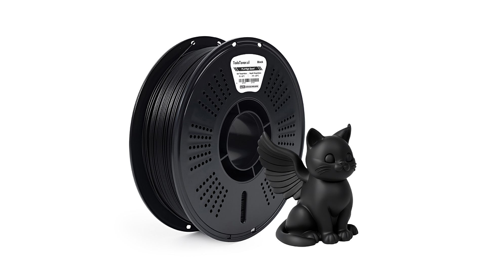 Filamento Pla+ Hs Alta Velocidad Negro TODOTONER.CL | FILAMENTOS 2