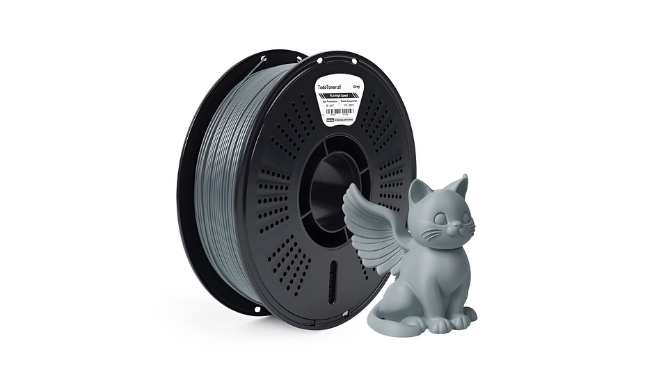 Filamento Pla+ Hs Alta Velocidad Gris TODOTONER.CL | FILAMENTOS 2