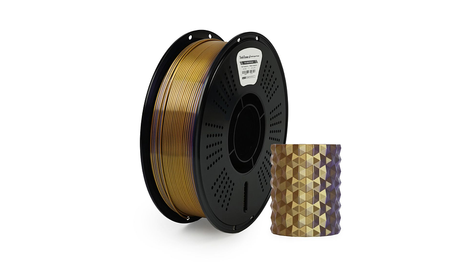 Filamento Seda Tricolor Dorado Cobre Morado TODOTONER.CL | FILAMENTOS 1