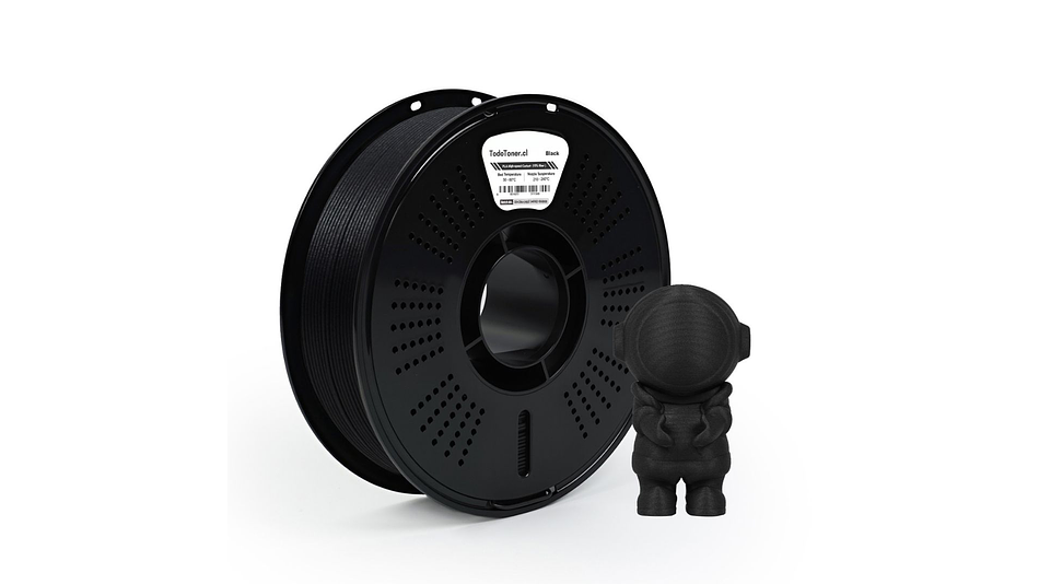 Filamento Pla Fibra De Carbon (15%) Alta Velocidad Negro TODOTONER.CL | FILAMENTOS 2