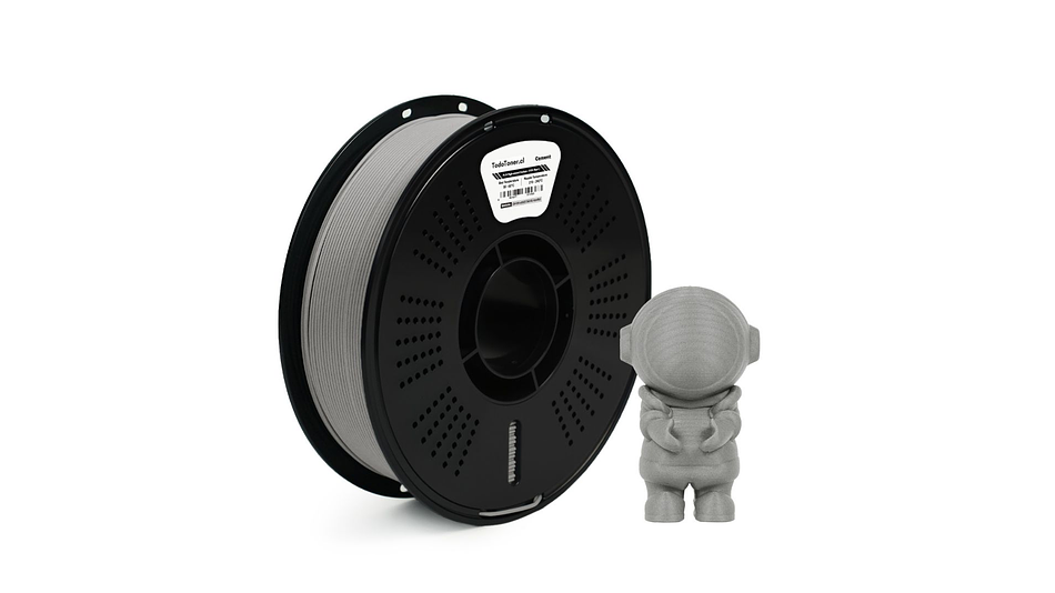 Filamento Pla Fibra De Carbon (15%) Alta Velocidad Cemento TODOTONER.CL | FILAMENTOS 2