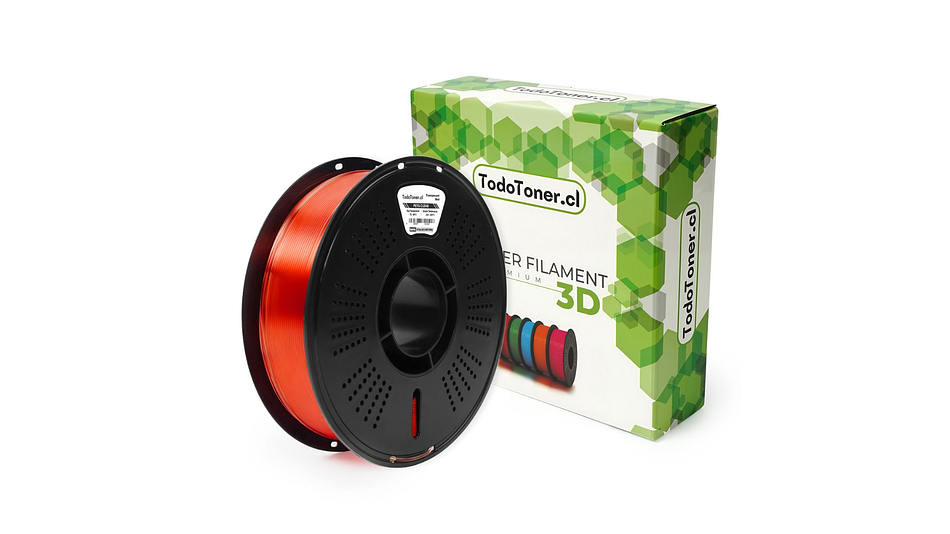 Filamento Petg Rojo Transparente TODOTONER.CL | FILAMENTOS 3