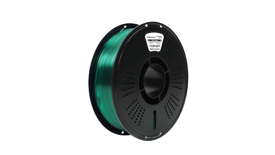 Filamento Petg Verde Esmeralda Transparente TODOTONER.CL | FILAMENTOS 1