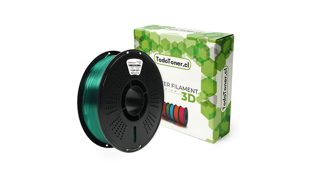 Filamento Petg Verde Esmeralda Transparente TODOTONER.CL | FILAMENTOS 3