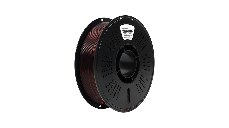 Filamento Petg Rojo Granada Transparente TODOTONER.CL | FILAMENTOS 1