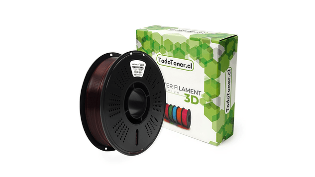 Filamento Petg Rojo Granada Transparente TODOTONER.CL | FILAMENTOS 3