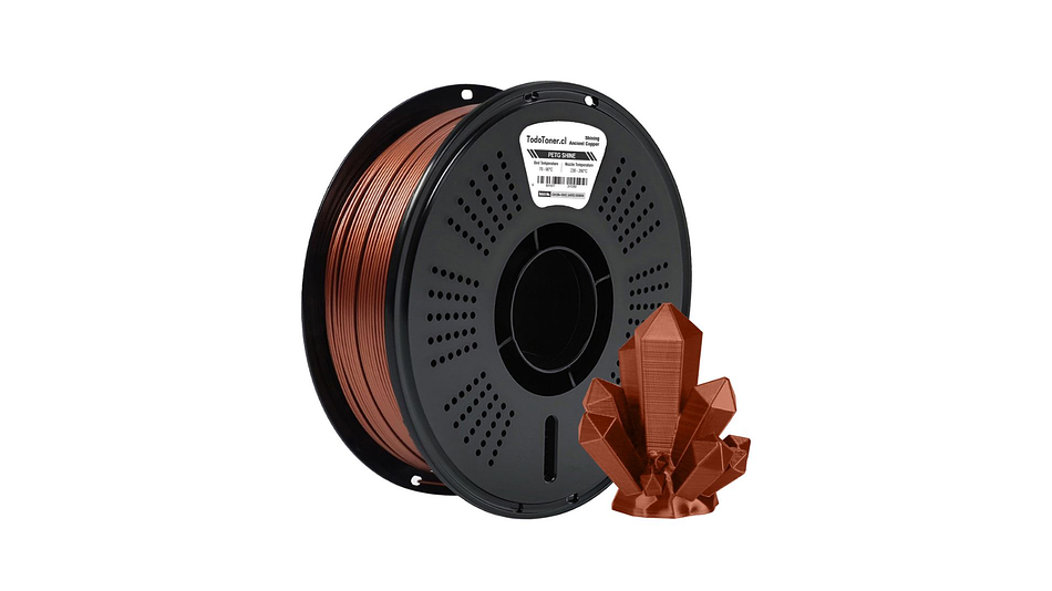 Filamento Petg Cobre Antiguo Brillante TODOTONER.CL | FILAMENTOS 2