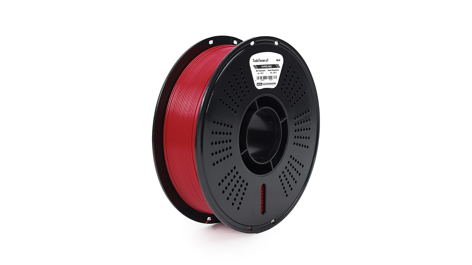 Filamento ABS Hyper Alta Velocidad Rojo 1kg Todotoner.cl | Filamentos 3