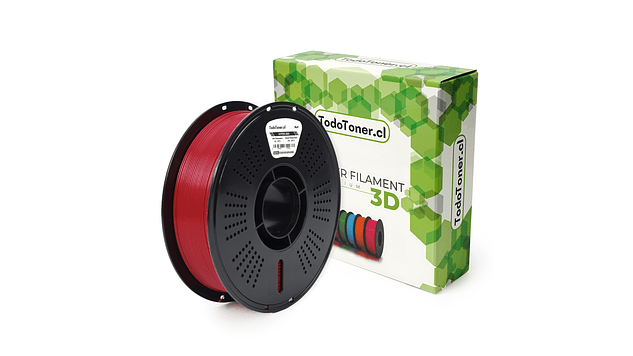 Filamento ABS Hyper Alta Velocidad Rojo 1kg Todotoner.cl | Filamentos 1