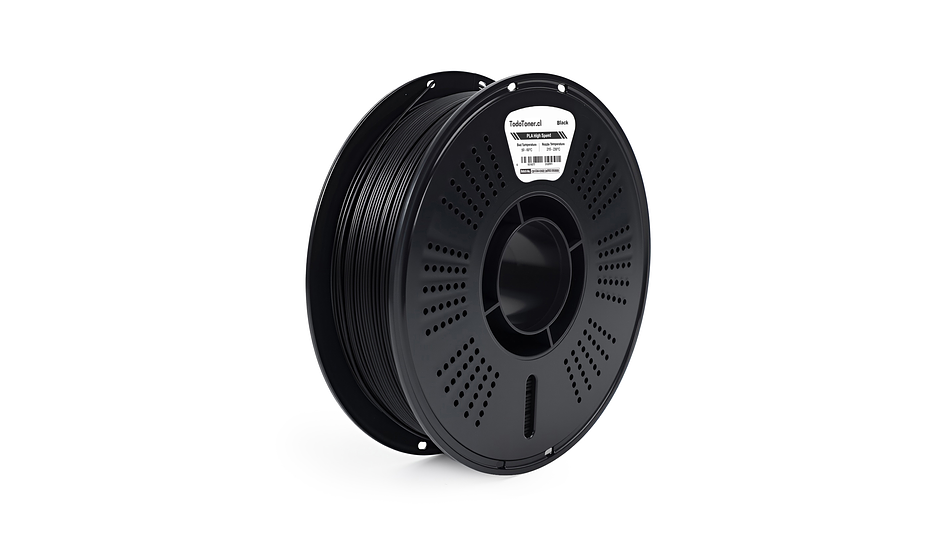 Filamento PLA Hyper Alta Velocidad Negro 1KG TODOTONER.CL  | Filamentos 3