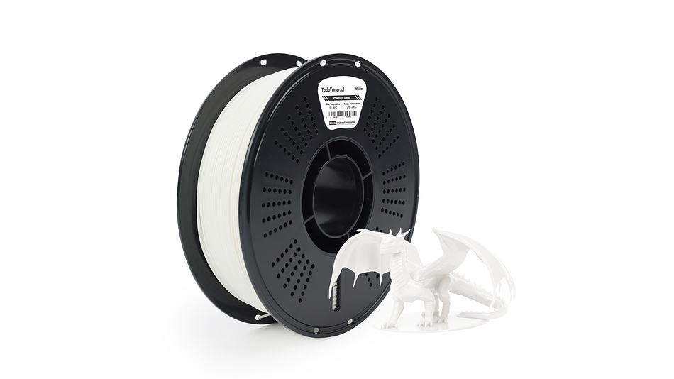 Filamento PLA Hyper Alta Velocidad Blanco 1KG TODOTONER.CL  | Filamentos 2