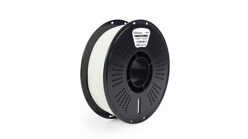 Filamento PLA Hyper Alta Velocidad Blanco 1KG TODOTONER.CL  | Filamentos 3