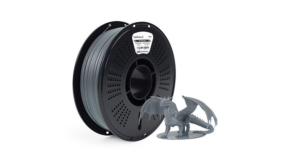 Filamento PLA Hyper Alta Velocidad Gris 1KG TODOTONER.CL  | Filamentos 2