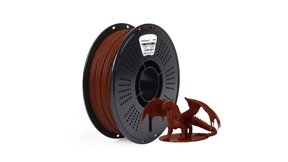 Filamento PLA Hyper Alta Velocidad Café 1KG TODOTONER.CL  | Filamentos 1