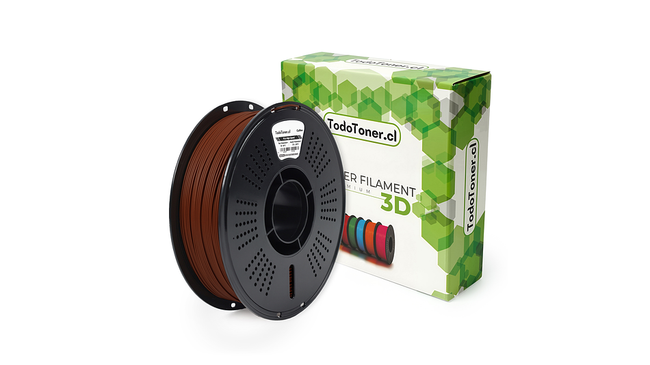 Filamento PLA Hyper Alta Velocidad Café 1KG TODOTONER.CL  | Filamentos 3