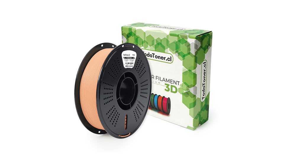 Filamento PLA Hyper Alta Velocidad Beige 1KG TODOTONER.CL  | Filamentos 3