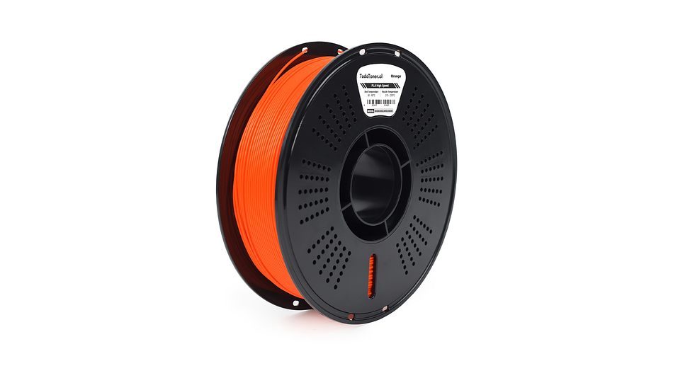 Filamento PLA Hyper Alta Velocidad Naranjo 1KG TODOTONER.CL  | Filamentos 2