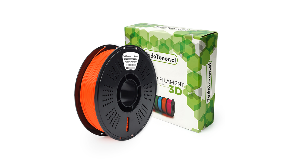 Filamento PLA Hyper Alta Velocidad Naranjo 1KG TODOTONER.CL  | Filamentos 3