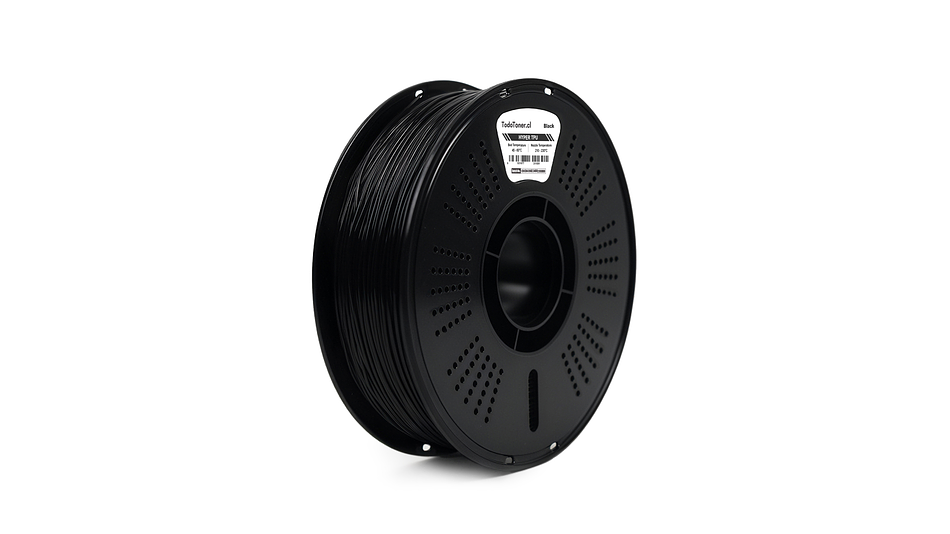 Filamento Hyper TPU Alta Velocidad Negro 1kg Todotoner.cl | Filamentos 3