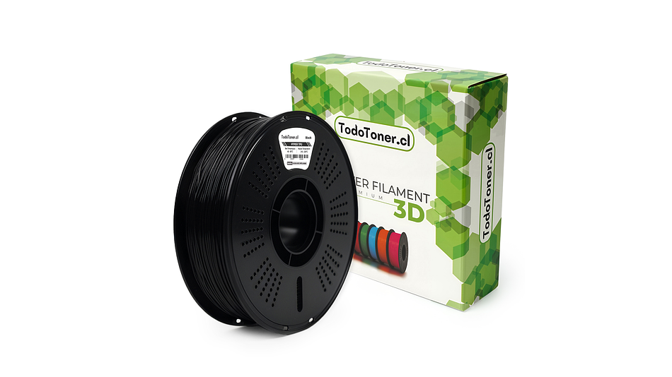 Filamento Hyper TPU Alta Velocidad Negro 1kg Todotoner.cl | Filamentos 1