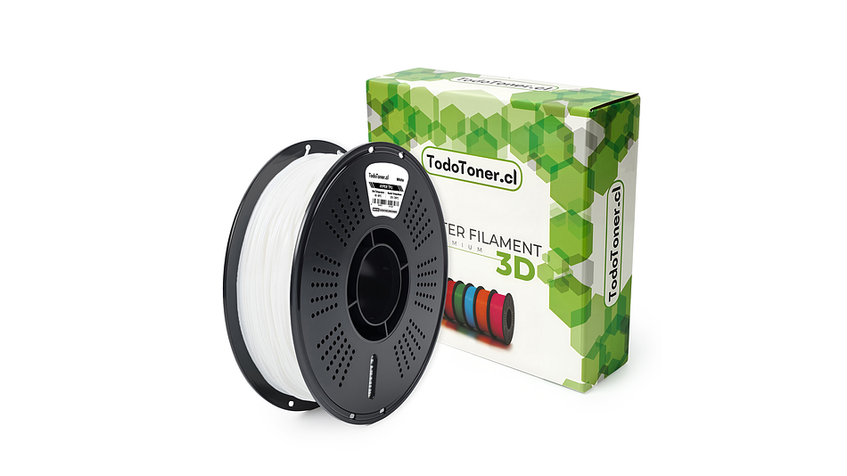 Filamento Hyper TPU Alta Velocidad Blanco 1kg Todotoner.cl | Filamentos 1