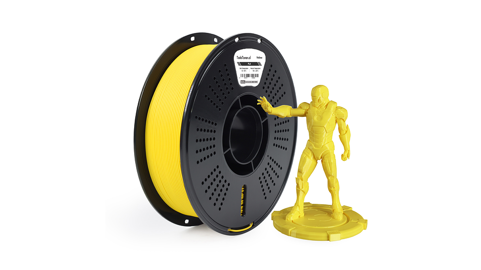 Filamento PLA Amarillo 1kg TODOTONER.CL | Filamentos 2