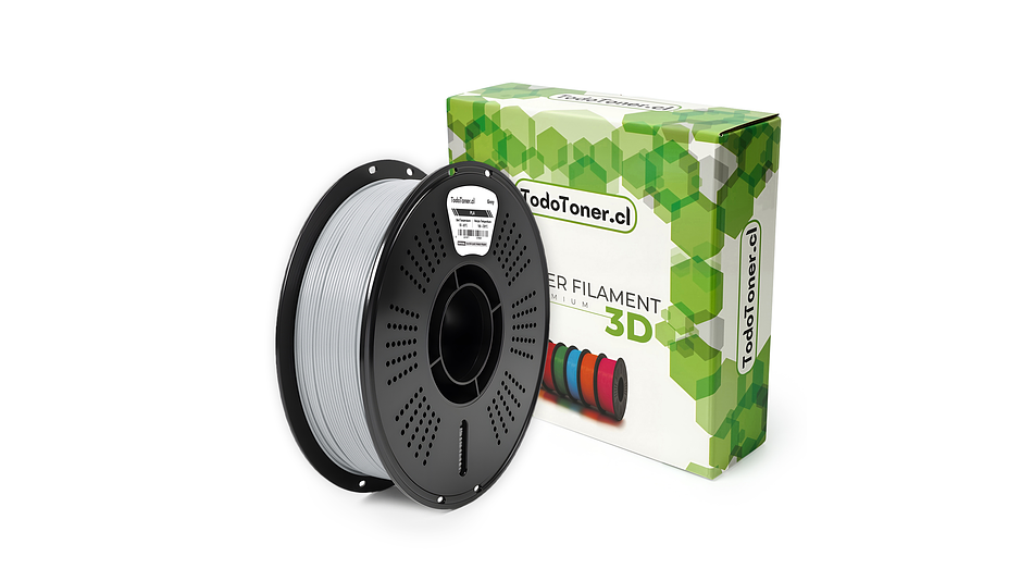 Filamento PLA Gris 1kg TODOTONER.CL  | Filamentos 1