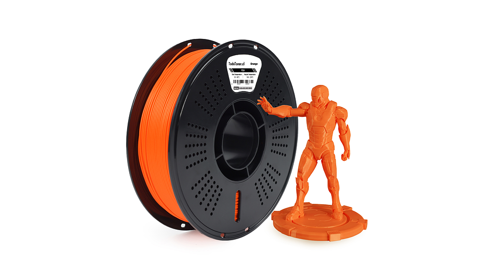 Filamento PLA Naranjo 1kg TODOTONER.CL | Filamentos 2