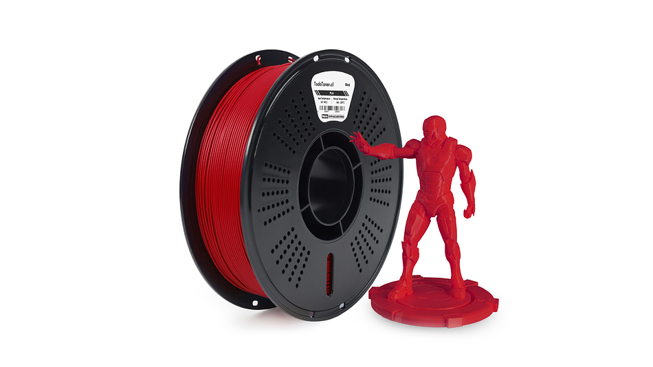 Filamento PLA Rojo 1kg TODOTONER.CL | Filamentos 2