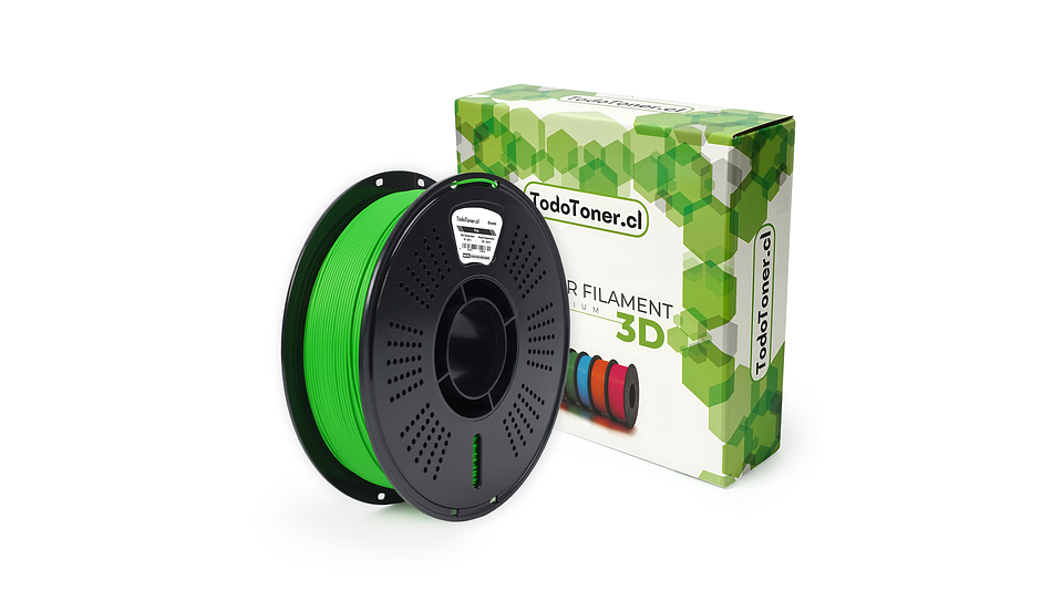 Filamento PLA Verde 1kg TODOTONER.CL | Filamentos 1