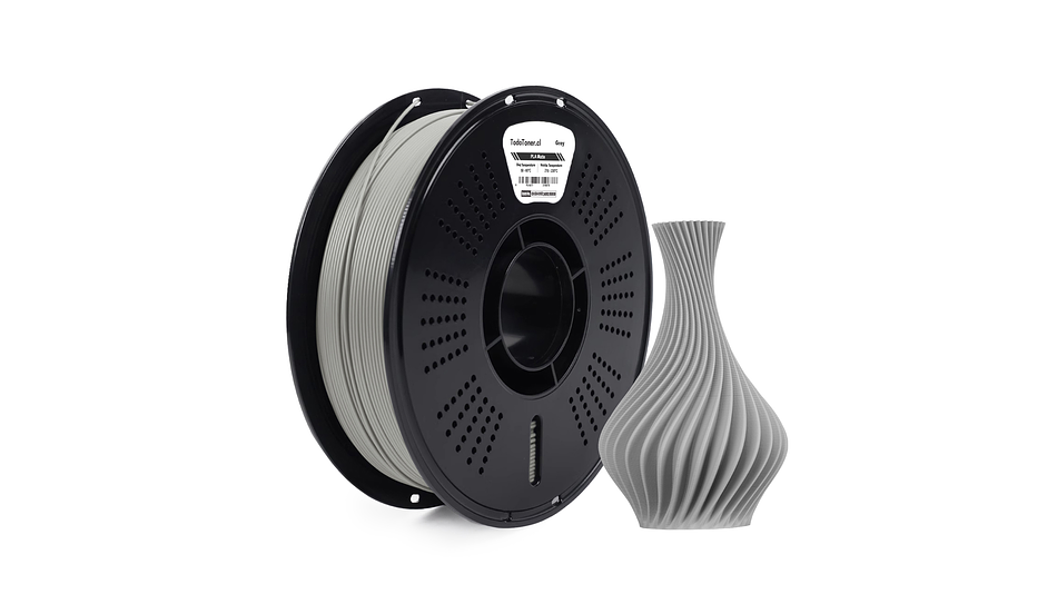 Filamento PLA Mate Gris 1kg TODOTONER.CL  | Filamentos 2