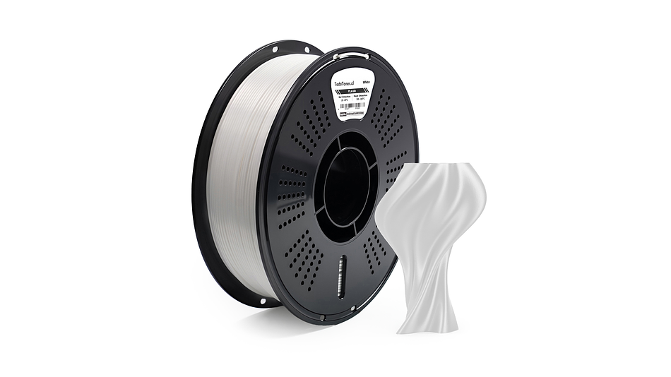 Filamento PLA Seda Blanco 1kg TODOTONER.CL | Filamentos 3