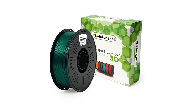 Filamento PLA Seda Verde 1kg TODOTONER.CL | Filamentos 1