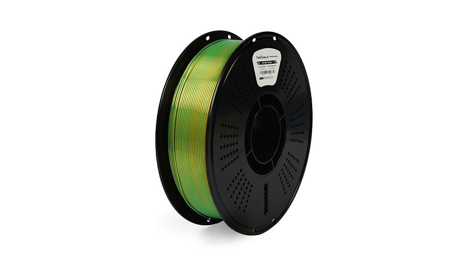 Filamento PLA Seda Tricolor Oro, Verde y Azul 1kg TODOTONER.CL | Filamentos 2