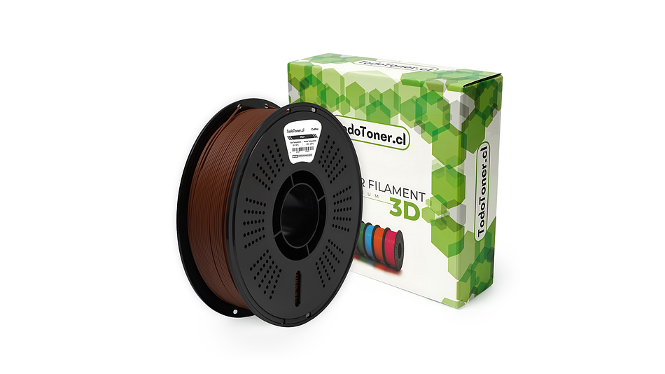 Filamento PLA+ Café 1kg TODOTONER.CL | Filamentos 1