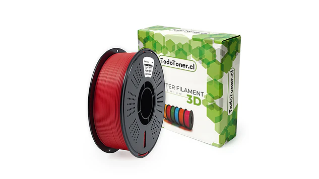 Filamento PLA+ Rojo 1kg TODOTONER.CL | Filamentos 1