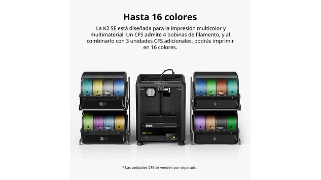 K2 SE F Incluye 2 Filamentos Creality | Tamaño Imp 220x215x245mm | Impresora 3D 11