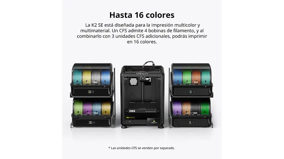 K2 SE F Incluye 2 Filamentos Creality | Tamaño Imp 220x215x245mm | Impresora 3D 11