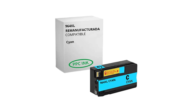 HP 964XL Cyan Remanufacturada | Tinta | Alternativa | Marca PPC Ink 1
