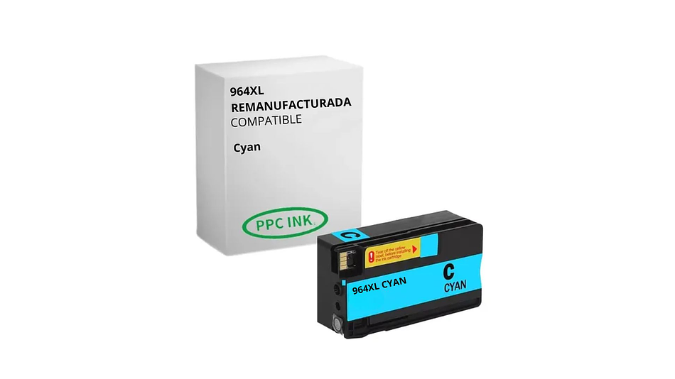 HP 964XL Cyan Remanufacturada | Tinta | Alternativa | Marca PPC Ink 1