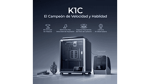 K1C Versión 2025 PREVENTA 27 FEB Creality | Tamaño Imp 220x220x250mm | Impresora 3D