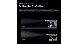 Premium Series GHPM-Mobius SP 0.3 & 0.5mm | Marca GaahIeri | Aerógrafo | 