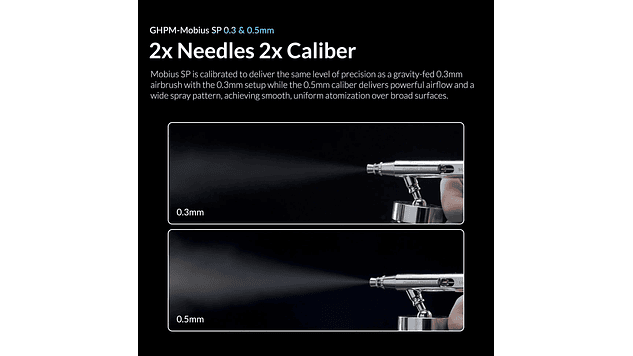 Premium Series GHPM-Mobius SP 0.3 & 0.5mm | Marca GaahIeri | Aerógrafo |  2