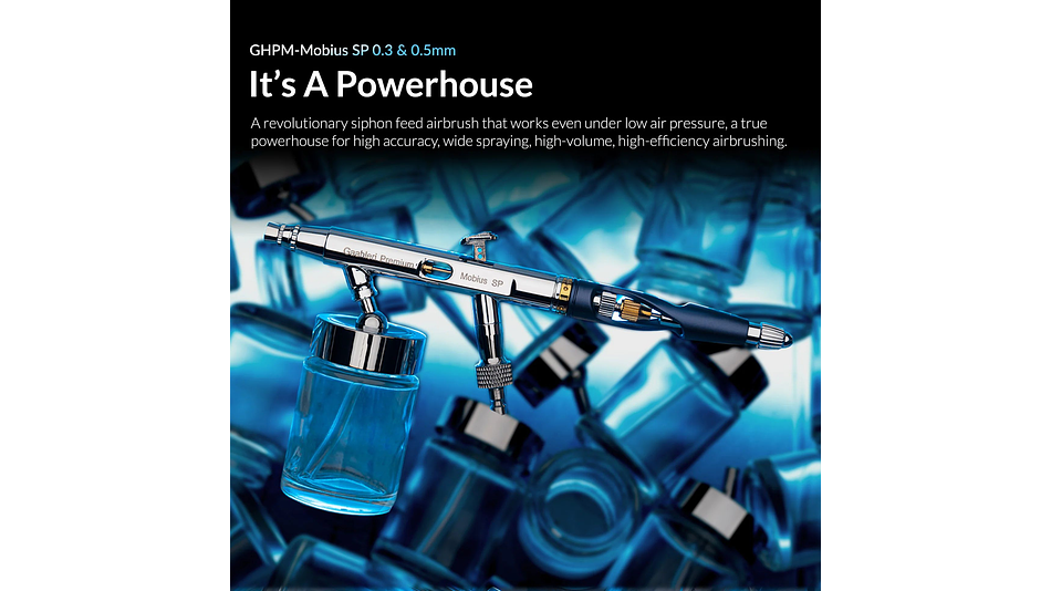 Premium Series GHPM-Mobius SP 0.3 & 0.5mm | Marca GaahIeri | Aerógrafo |  6